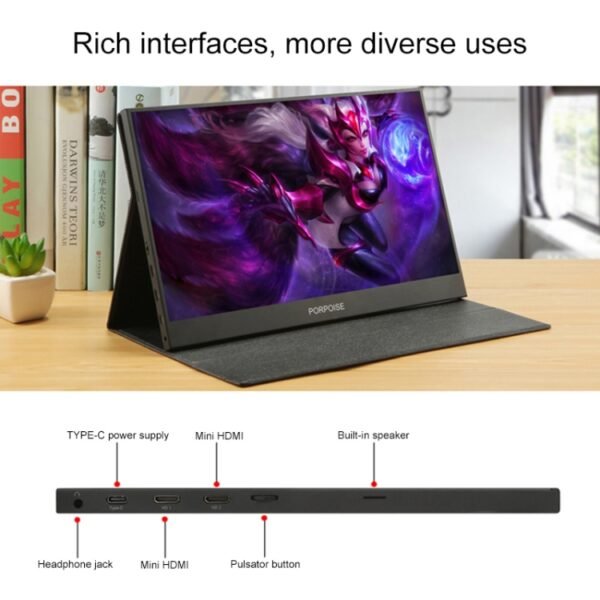 15.6 inch 1080P LED Portable Display Support HDR(Black) - Image 9