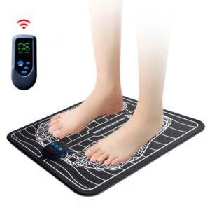 EMS Rechargeable Pulse Foot Massage Machine Foot Pad Physical Therapy with Remote Control