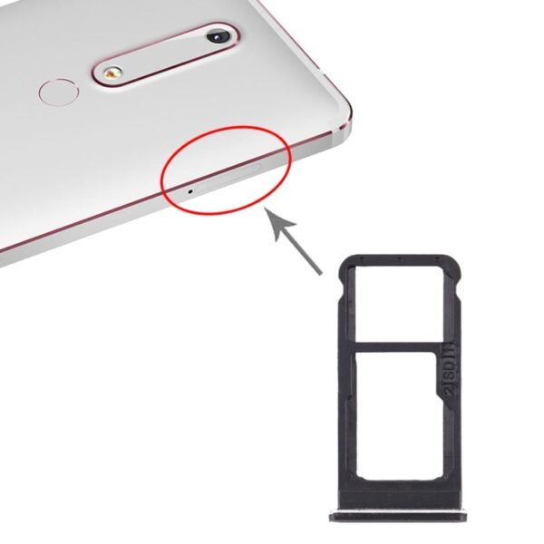 SIM Card Tray + SIM Card Tray / Micro SD Card Tray for Nokia 6.1 / ... - Image 5