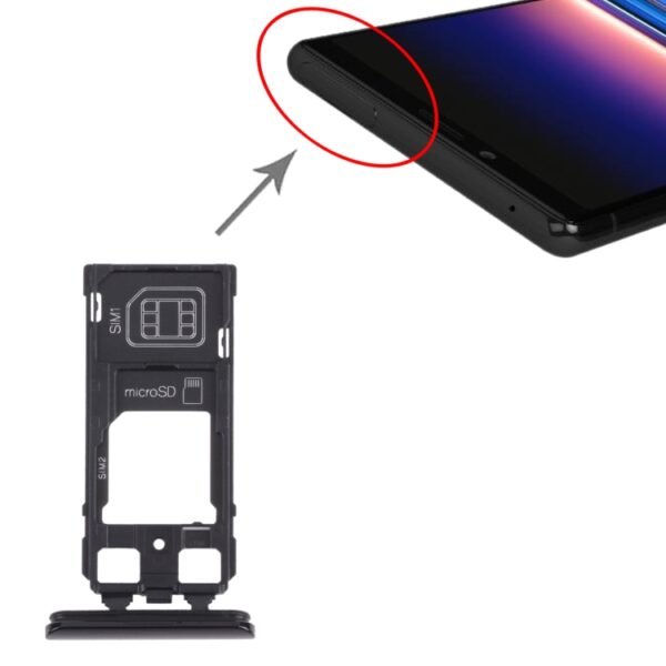 SIM Card Tray + SIM Card Tray / Micro SD Card Tray for Sony Xperia 1 / Xperia XZ4, For Sony Xperia 1 / Xperia XZ4 (Dual Card) - Image 4