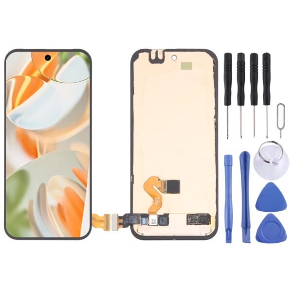 For Google Pixel 9 Pro GR83Y GEC77 Original OLED Material LCD Screen Digitizer Full Assembly with Frame
