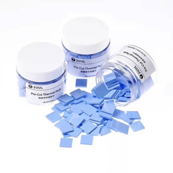 100 PCS/Box 2UUL SC02 Pre-Cut Thermal Silicone Pads 12x12x1.5mm - Image 2