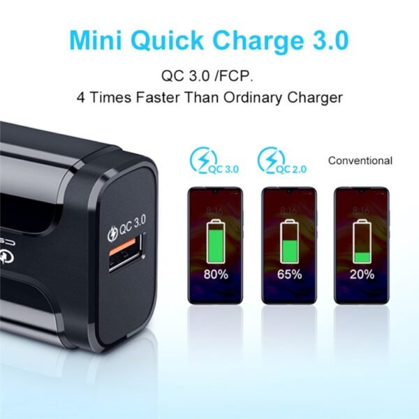 LZ-023 18W QC 3.0 USB Portable Travel Charger + 3A USB to 8 Pin Dat... - Image 5