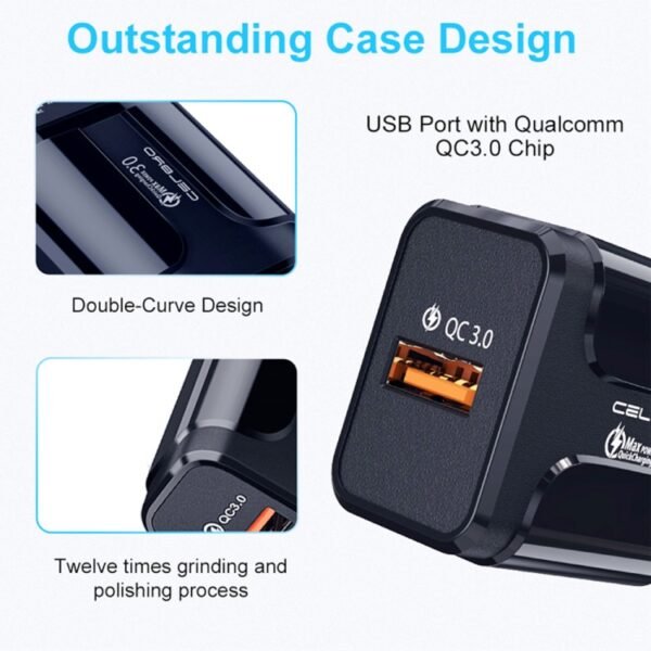 LZ-023 18W QC 3.0 USB Portable Travel Charger + 3A USB to 8 Pin Dat... - Image 8