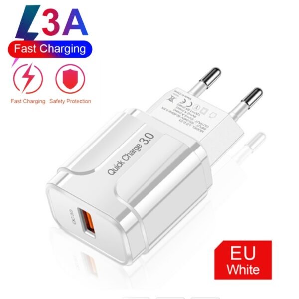 LZ-023 18W QC 3.0 USB Portable Travel Charger + 3A USB to 8 Pin Dat... - Image 2