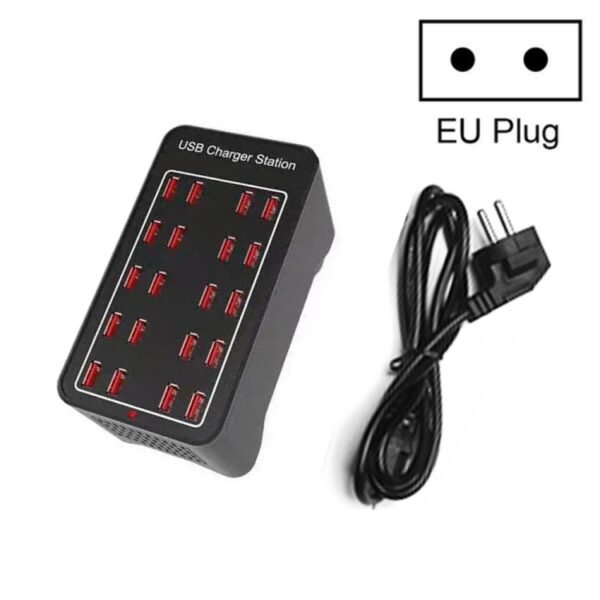 100W 20 USB Ports Fast Charger Station Smart Charger, AC 100-240V...