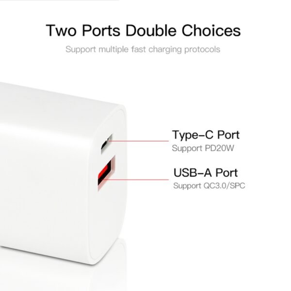 CS-20W Mini Portable PD3.0 + QC3.0 Dual Ports Fast Charger with 3A ... - Image 3