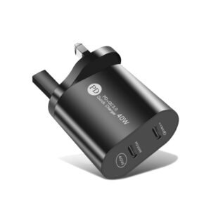 002 40W Dual Port PD USB-C / Type-C Fast Charger for iPhone / iPad ...