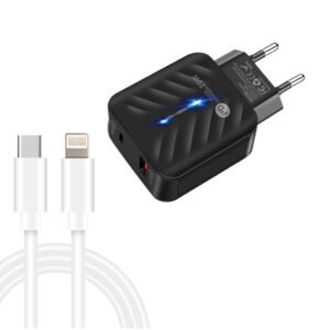 PD03 20W PD3.0 + QC3.0 USB Charger with Type-C to 8 Pin Data Cable,...