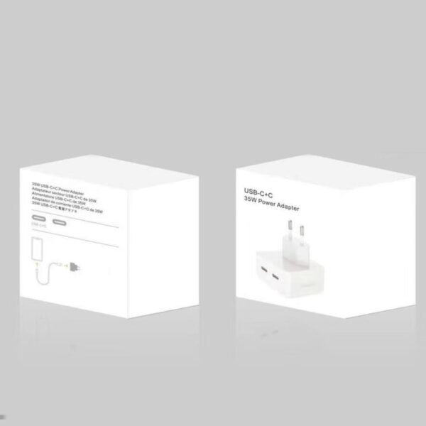 PD 35W Dual USB-C / Type-C Ports Charger for iPhone / iPad Series, EU Plug - Image 7