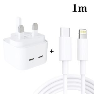 SDC-40W Dual PD USB-C / Type-C Ports Charger with Type-C to 8 Pin D...