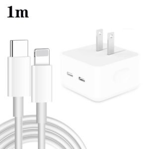 PD 35W Dual USB-C / Type-C Ports Charger with Type-C to 8 Pin Data ...