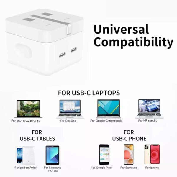 PD 35W Dual USB-C / Type-C Ports Charger with Type-C to 8 Pin Data ... - Image 5