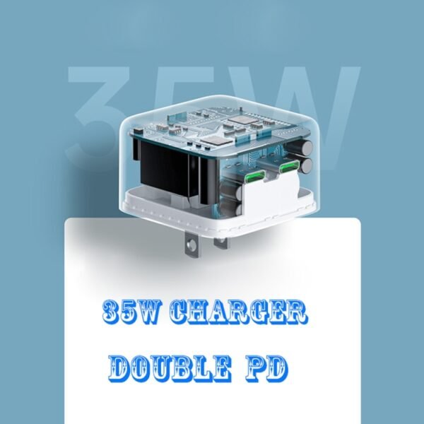 PD 35W Dual USB-C / Type-C Ports Charger with Type-C to 8 Pin Data ... - Image 5