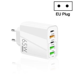65W Dual PD Type-C + 3 x USB Multi Port Charger for Phone and Table...