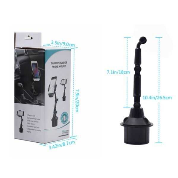 X033 360 Degree Car Phone Mount Adjustable Gooseneck Cup Holder - Image 2
