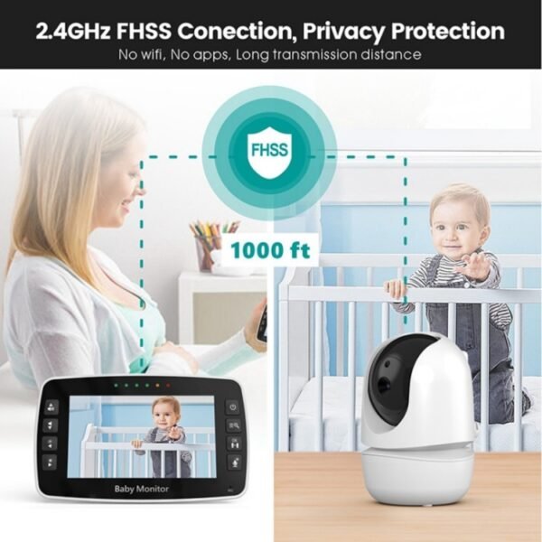 SM43A 4.3inch Color Display Night Vision Smart Zoom Baby Monitor Ca... - Image 4