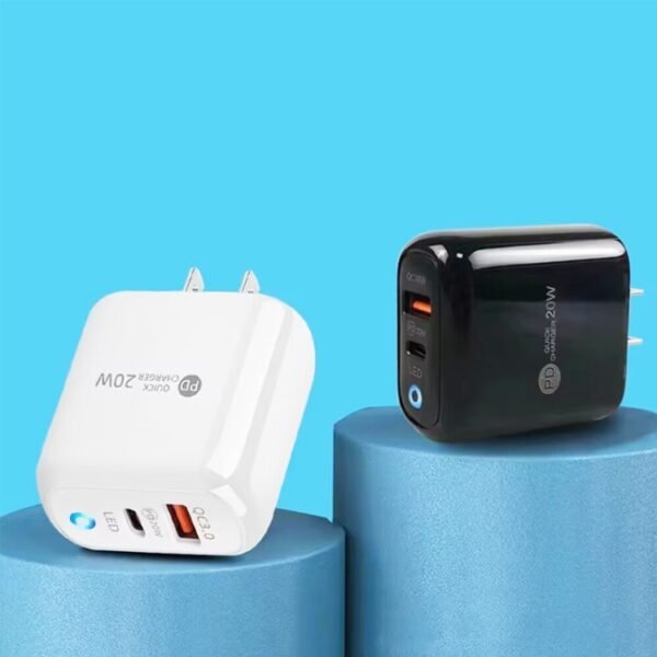 PD04 PD20W + QC18W Mobile Phone Charger with LED Indicator, US Plug... - Image 2