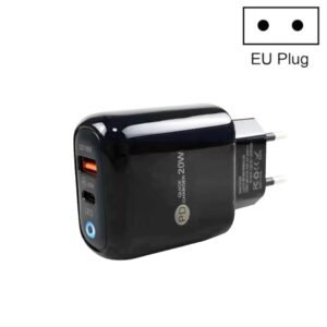 PD04 PD20W + QC18W Mobile Phone Charger with LED Indicator, EU Plug...