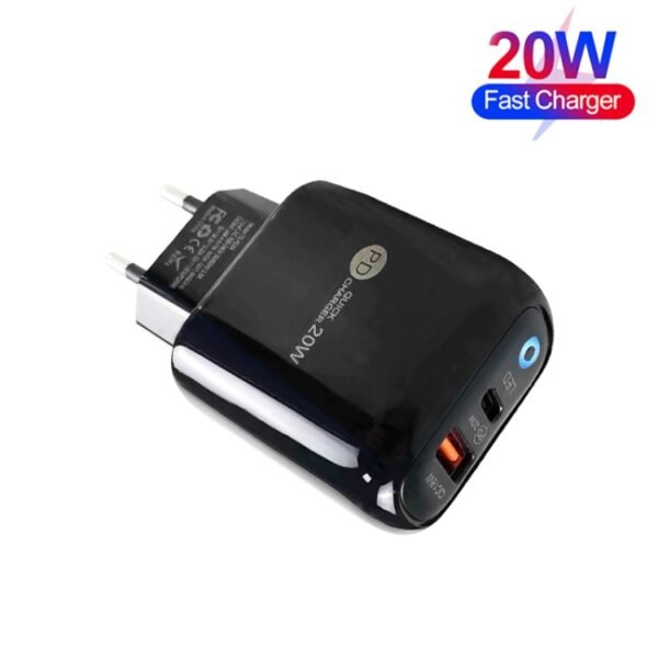 PD04 PD20W + QC18W Mobile Phone Charger with LED Indicator, EU Plug... - Image 6