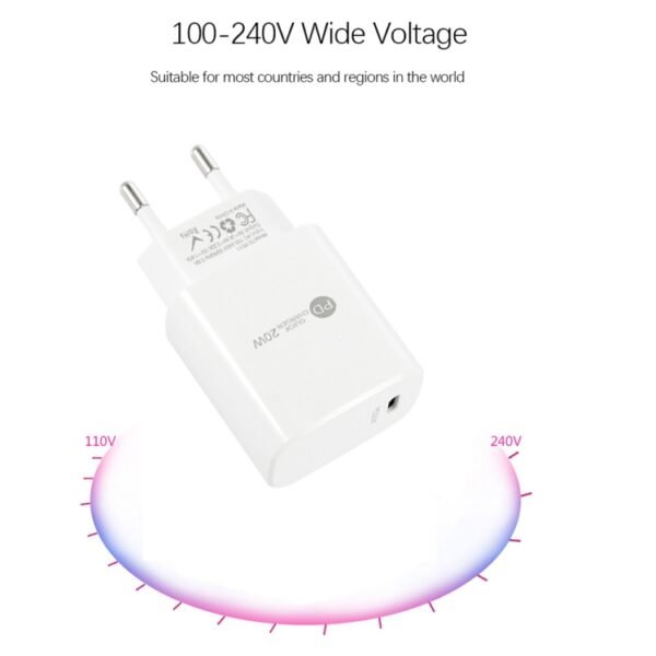 PD11 Mini Single Port PD3.0 USB-C / Type-C 20W Fast Charger for iPh... - Image 4