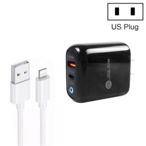 PD04 Type-C + USB Mobile Phone Charger with USB to 8 Pin Cable, US ...