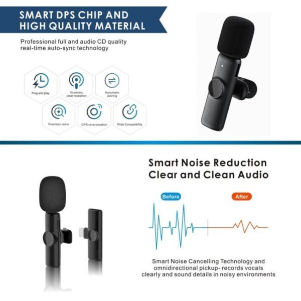 Wireless Lavalier Lapel Microphone for Android Phone & Computer wit... - Image 5