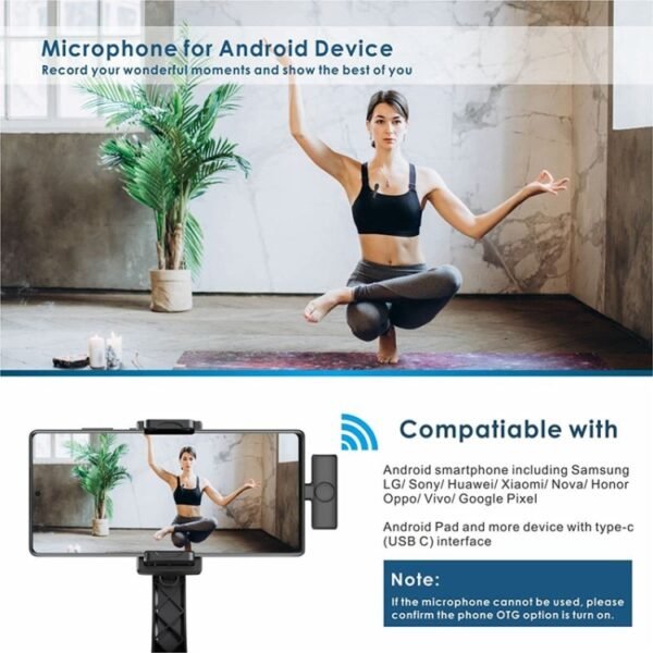 Wireless Lavalier Lapel Microphone for Android Phone & Computer wit... - Image 7