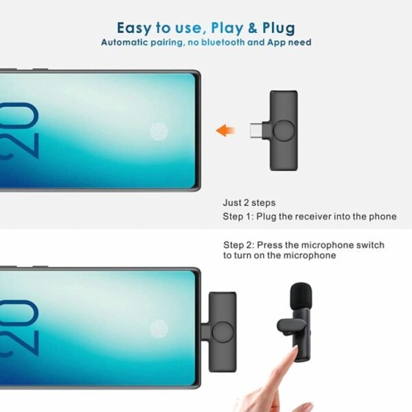 Wireless Lavalier Lapel Microphone for Android Phone & Computer wit... - Image 10