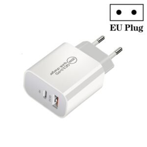 PD30W USB-C / Type-C + QC3.0 USB Dual Port Charger, EU Plug, US Plu...