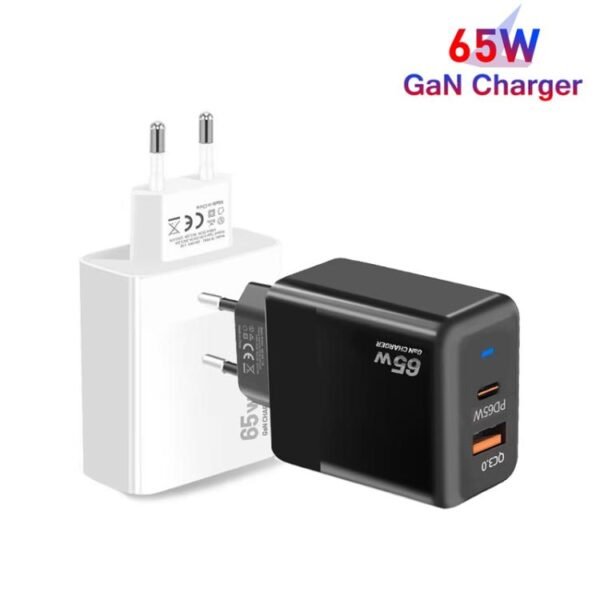 GaN PD 45W + QC3.0 USB Fully Compatible Protocol Charger，EU Plug... - Image 2
