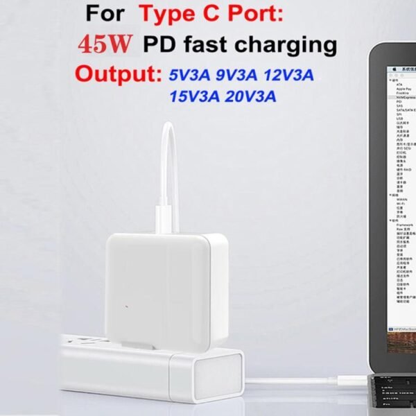 GaN PD 45W + QC3.0 USB Fully Compatible Protocol Charger，EU Plug... - Image 3