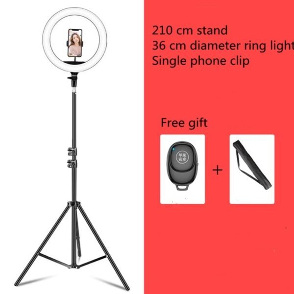 Dimmable Color Temperature LED Ring Fill Light Live Broadcast Set... - Image 2