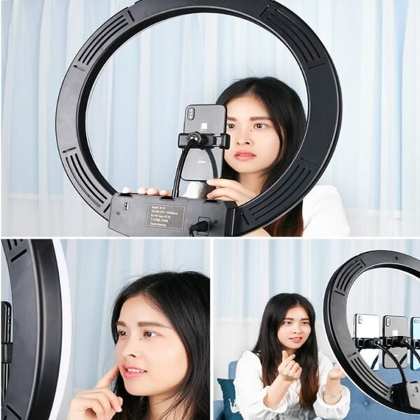 Dimmable Color Temperature LED Ring Fill Light Live Broadcast Set... - Image 3