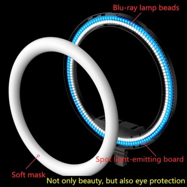Dimmable Color Temperature LED Ring Fill Light Live Broadcast Set... - Image 6