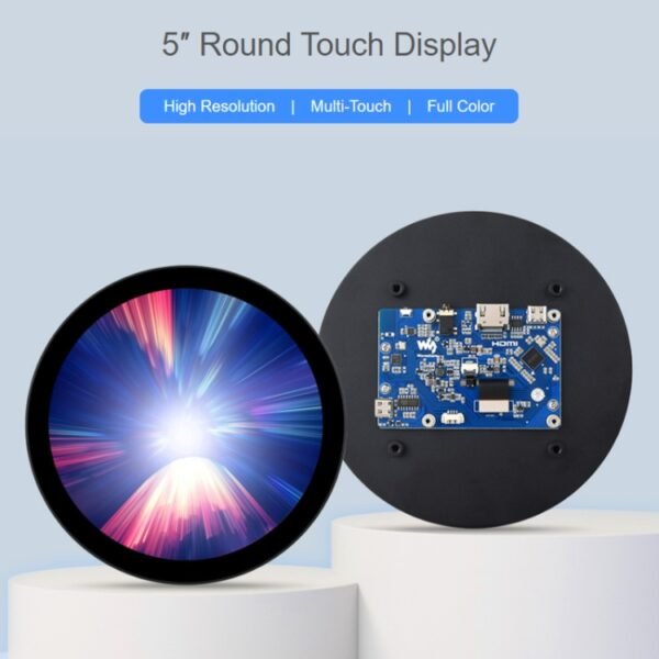 Waveshare 1080x1080 IPS Optically Bonded 5-Inch HDMI Circular 10-Point Touch Screen, 5 inch IPS - Image 8