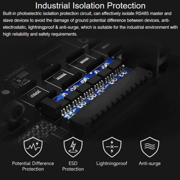 Waveshare RS485-HUB-8P Industrial-grade Isolated 8-ch RS485 Hub, Rail-mount Support, Wide Baud Rate Range - Image 10