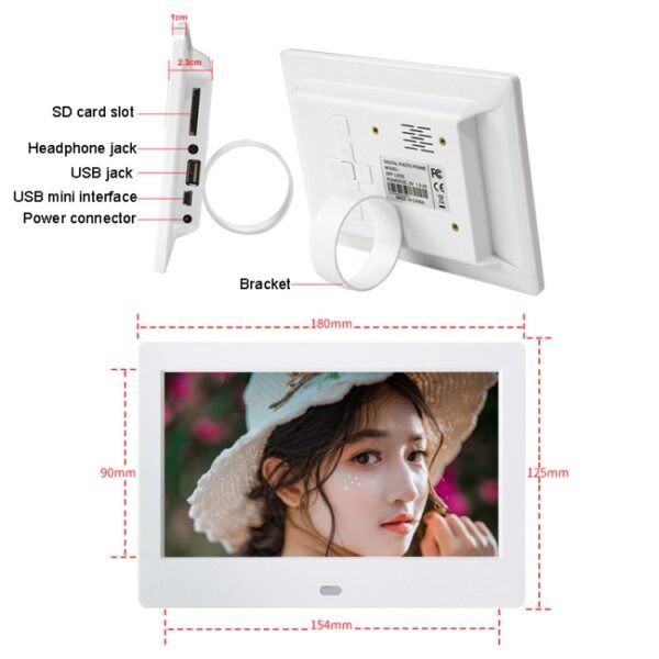DPF-706 7 inch Digital Photo Frame LED Wall Mounted Advertising Machine, US Plug, EU Plug, UK Plug, AU Plug - Image 3