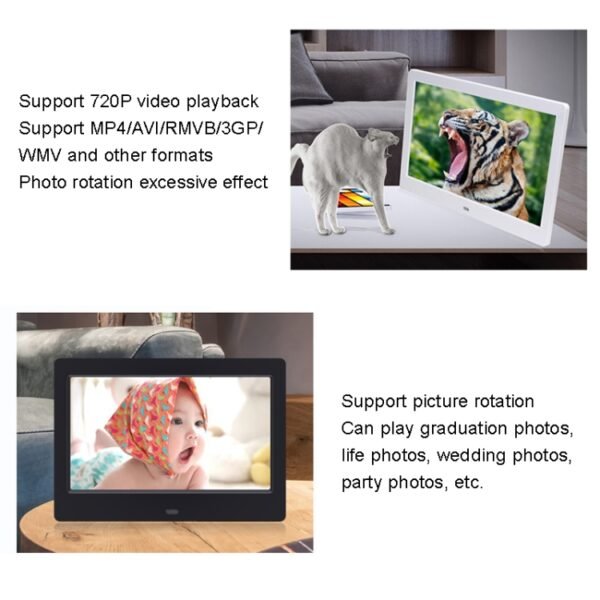 DPF-706 7 inch Digital Photo Frame LED Wall Mounted Advertising Machine, US Plug, EU Plug, UK Plug, AU Plug - Image 6