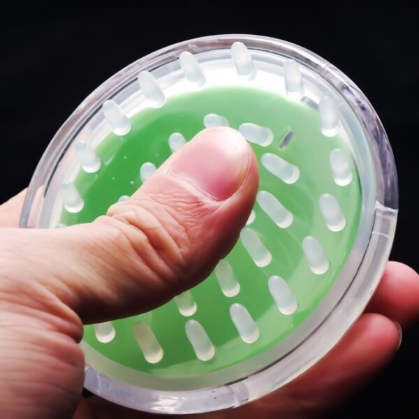 Household Head Hand-held Silicone PVC Massage Brush, Green, Red, Blue - Image 5