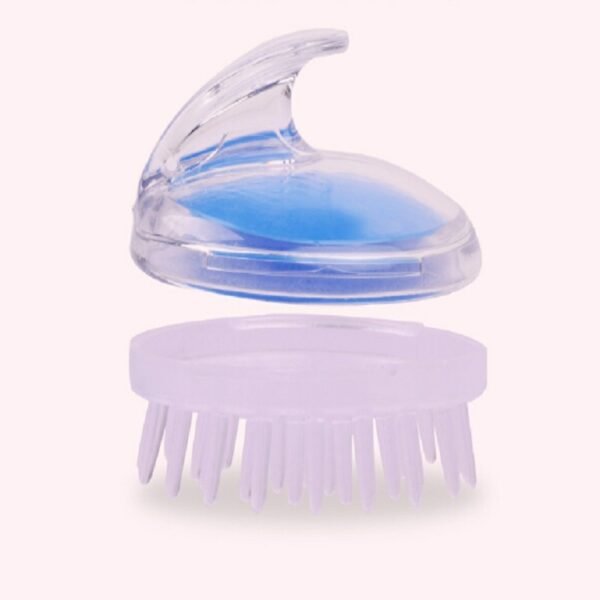 Household Head Hand-held Silicone PVC Massage Brush, Green, Red, Blue - Image 10