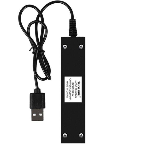 10 PCS USB 18650 Battery Single Slot Holder Charger with Flashlight Function