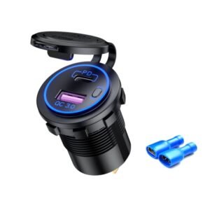 Car Motorcycle Ship Modified USB Charger Waterproof PD + QC3.0 Fast...