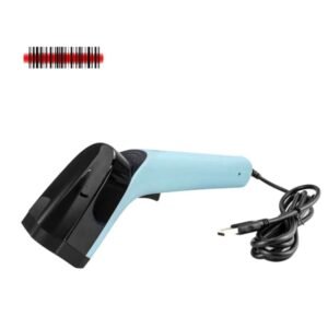 Handheld Barcode Scanner With Storage, Wired Red Light...