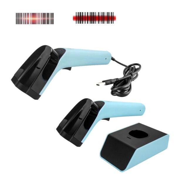 Handheld Barcode Scanner With Storage, Wired Red Light... - Image 2