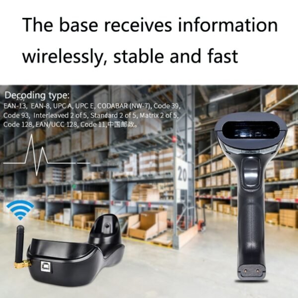 NETUM H8 Wireless Barcode Scanner Red Light Supermarket Cashier Sca... - Image 7