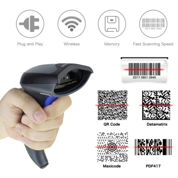 NETUM High-Precision Barcode QR Code Scanner, Model: Wireless, Wire... - Image 5