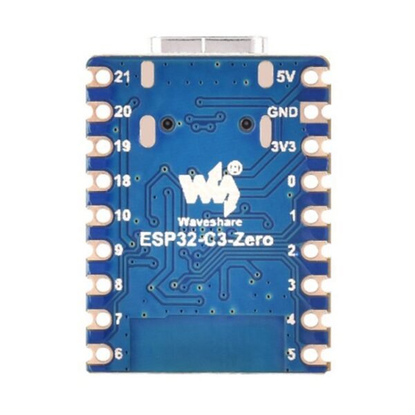 Waveshare 2.4GHz ESP32-C3 Mini Development Board, Based ESP32-C3FN4 Single-core Processor, without Header, with Header - Image 10