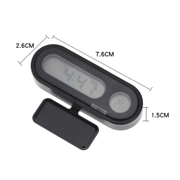 K02 Car Electronic Clock Temperature Meter Night Light LED Temperat...