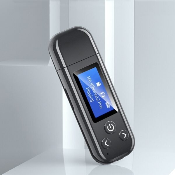 K15Pro With LCD Screen Bluetooth Adapter Audio Receiver Transmitter 3.5mm AUX Car Hands-Free - Image 2